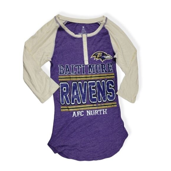 NFL Baltimore Tavens Henley tee Juniors Small - Picture 1 of 2